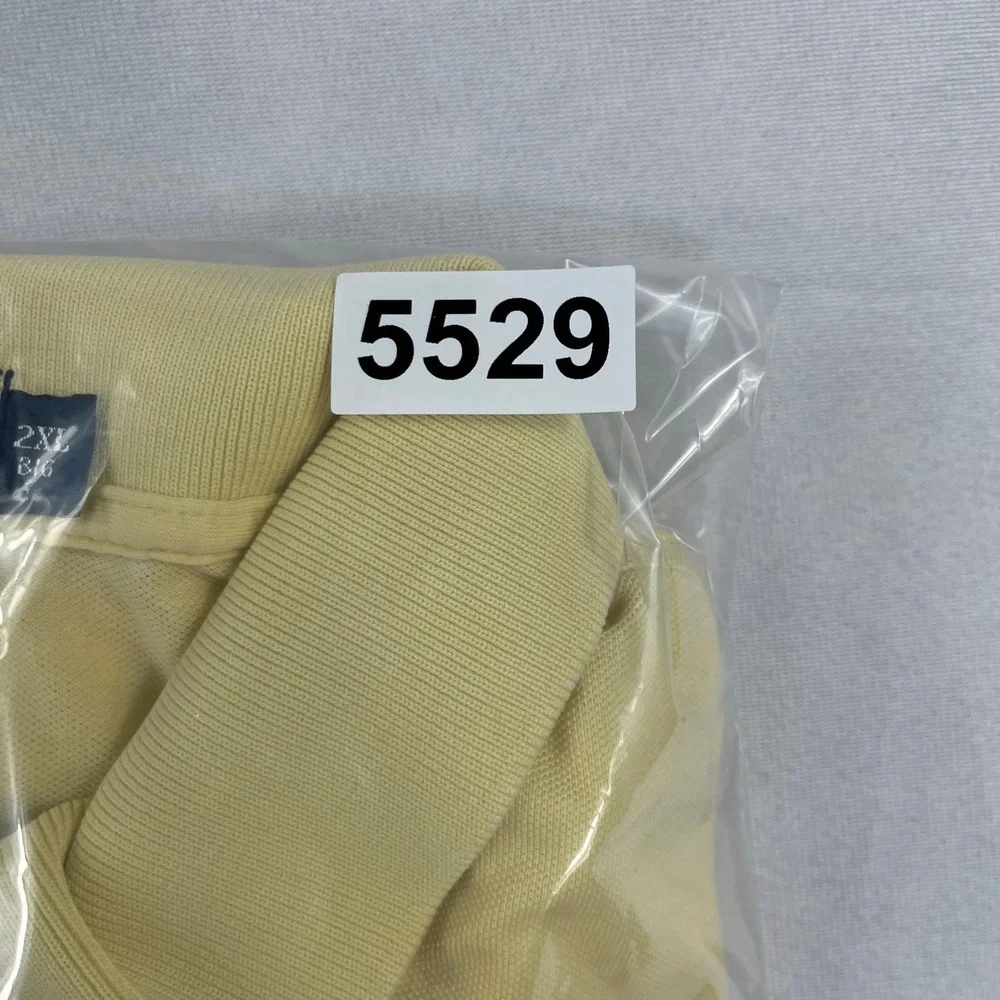 Polo Ralph Lauren Polo Shirt Yellow Short Sleeve Pima Cotton Mens 2XL Big